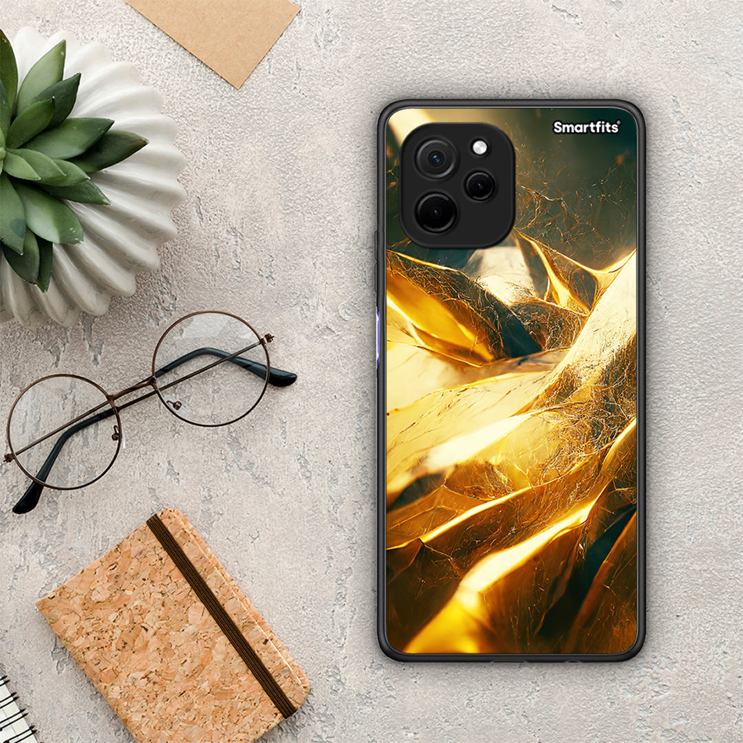 Θήκη Huawei Nova Y61 Real Gold από τη Smartfits με σχέδιο στο πίσω μέρος και μαύρο περίβλημα | Huawei Nova Y61 Real Gold Case with Colorful Back and Black Bezels