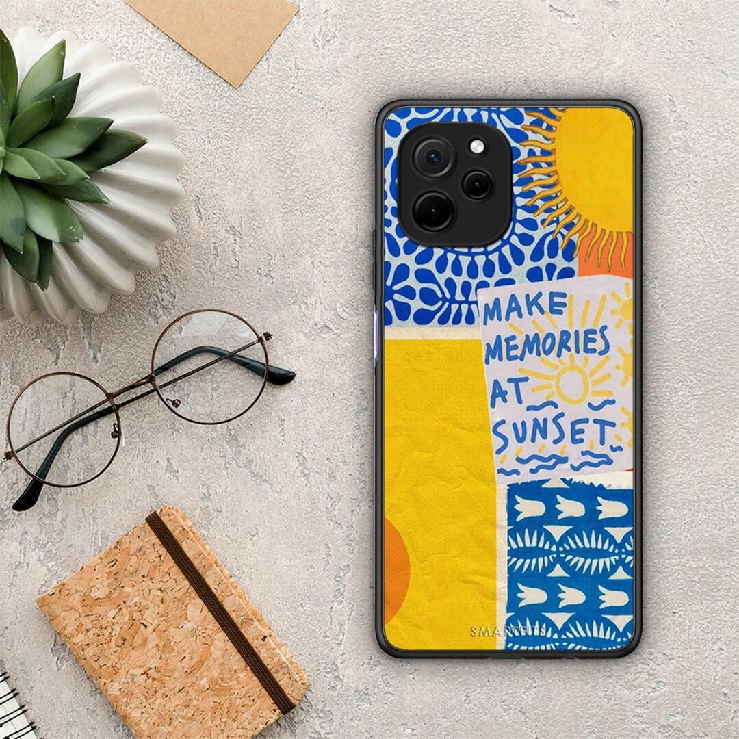 Θήκη Huawei Nova Y61 Sunset Memories από τη Smartfits με σχέδιο στο πίσω μέρος και μαύρο περίβλημα | Huawei Nova Y61 Sunset Memories Case with Colorful Back and Black Bezels