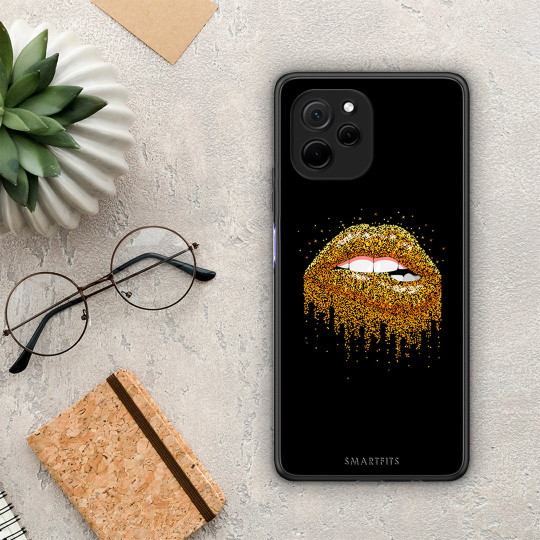 Θήκη Huawei Nova Y61 Valentine Golden από τη Smartfits με σχέδιο στο πίσω μέρος και μαύρο περίβλημα | Huawei Nova Y61 Valentine Golden Case with Colorful Back and Black Bezels