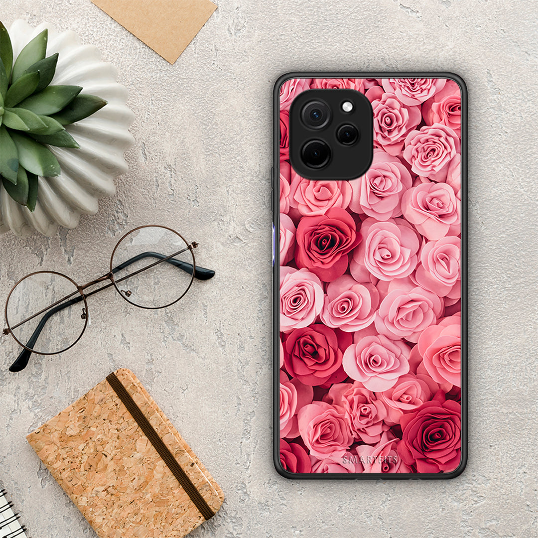 Θήκη Huawei Nova Y61 Valentine RoseGarden από τη Smartfits με σχέδιο στο πίσω μέρος και μαύρο περίβλημα | Huawei Nova Y61 Valentine RoseGarden Case with Colorful Back and Black Bezels
