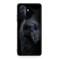 Thumbnail for Huawei Nova Y70 Dark Wolf θήκη από τη Smartfits με σχέδιο στο πίσω μέρος και μαύρο περίβλημα | Smartphone case with colorful back and black bezels by Smartfits