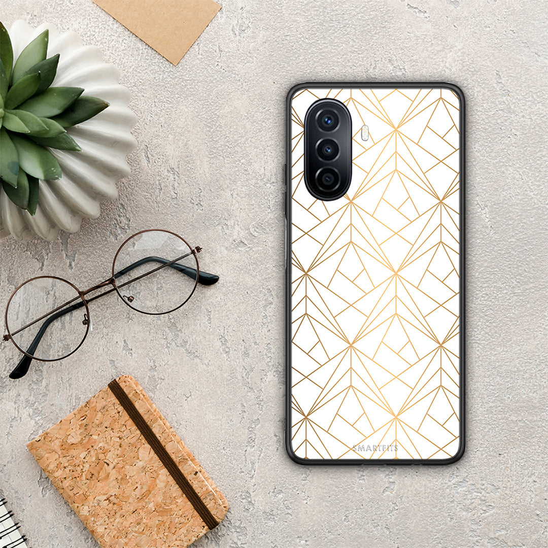 Geometric Luxury White - Huawei Nova Y70 / Y70 Plus θήκη