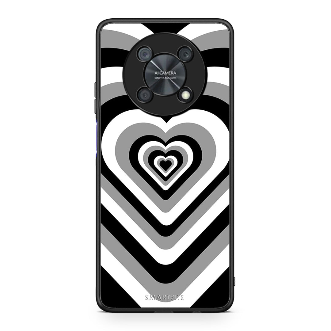 Huawei Nova Y90 Black Hearts θήκη από τη Smartfits με σχέδιο στο πίσω μέρος και μαύρο περίβλημα | Smartphone case with colorful back and black bezels by Smartfits