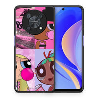 Thumbnail for Θήκη Αγίου Βαλεντίνου Huawei Nova Y90 Bubble Girls από τη Smartfits με σχέδιο στο πίσω μέρος και μαύρο περίβλημα | Huawei Nova Y90 Bubble Girls case with colorful back and black bezels