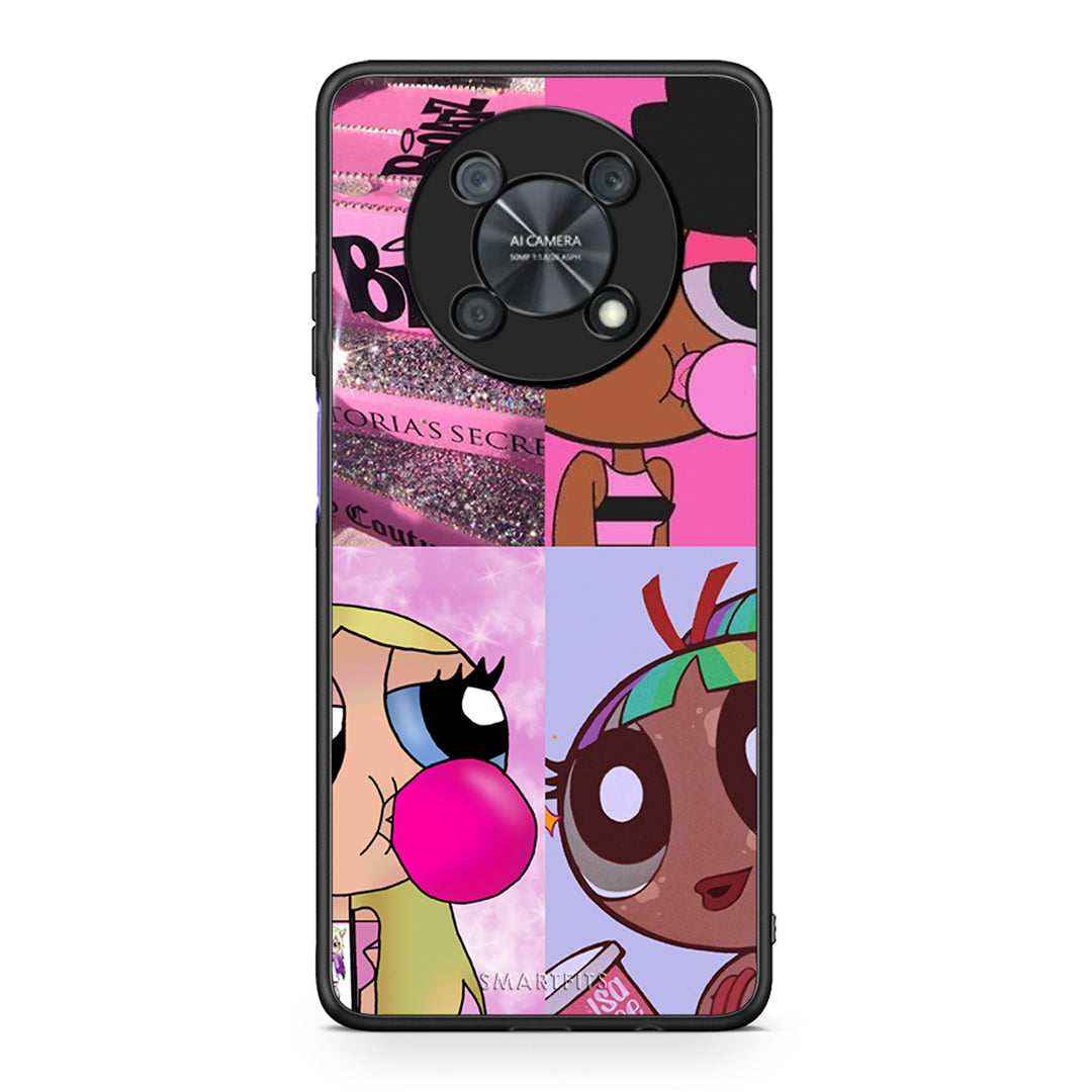 Huawei Nova Y90 Bubble Girls Θήκη Αγίου Βαλεντίνου από τη Smartfits με σχέδιο στο πίσω μέρος και μαύρο περίβλημα | Smartphone case with colorful back and black bezels by Smartfits