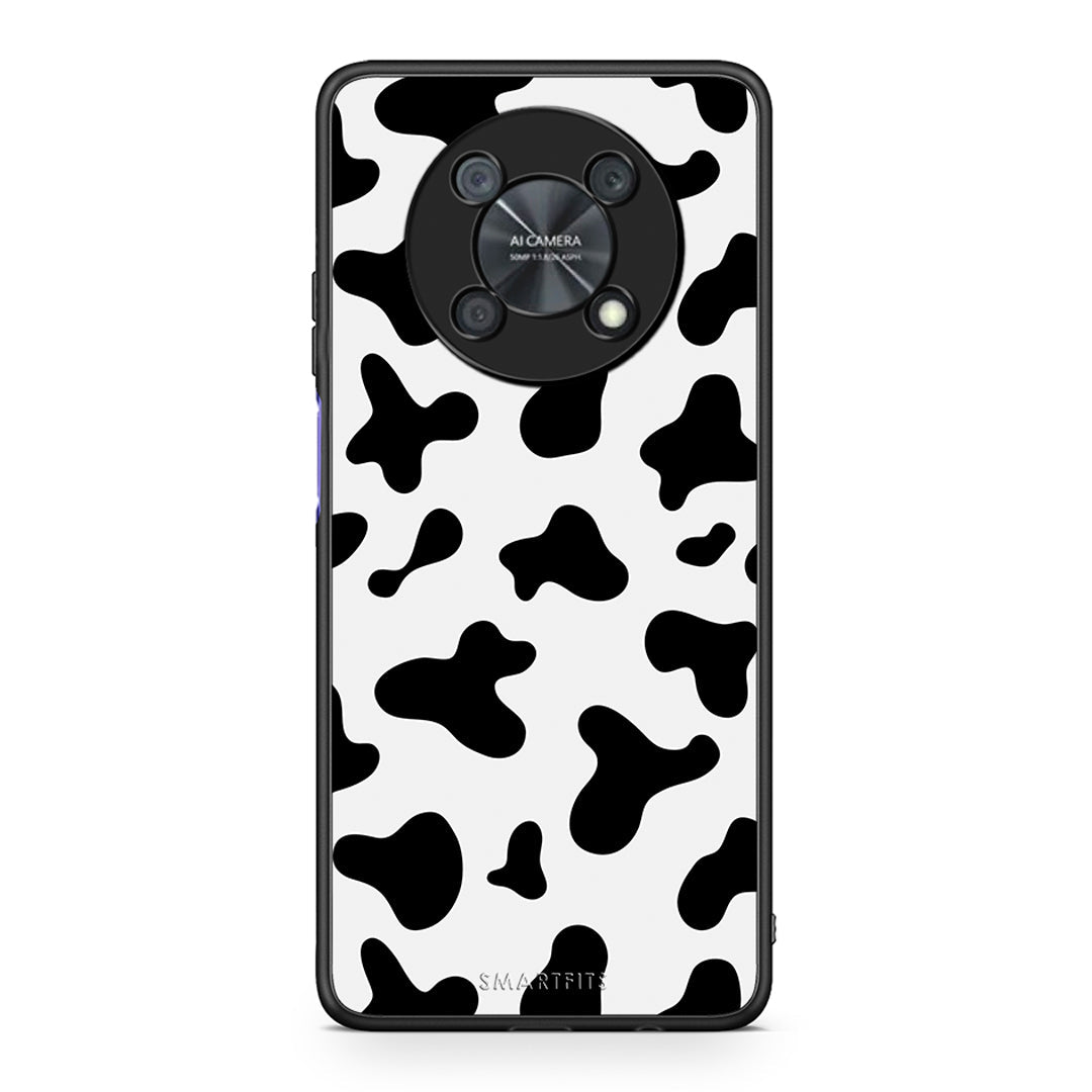 Huawei Nova Y90 Cow Print θήκη από τη Smartfits με σχέδιο στο πίσω μέρος και μαύρο περίβλημα | Smartphone case with colorful back and black bezels by Smartfits