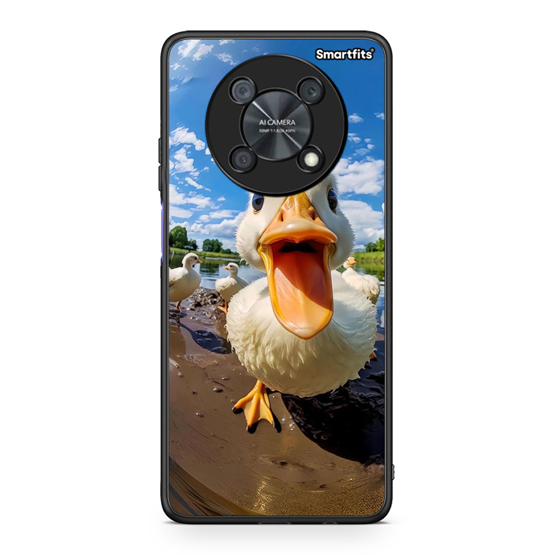 Huawei Nova Y90 Duck Face θήκη από τη Smartfits με σχέδιο στο πίσω μέρος και μαύρο περίβλημα | Smartphone case with colorful back and black bezels by Smartfits