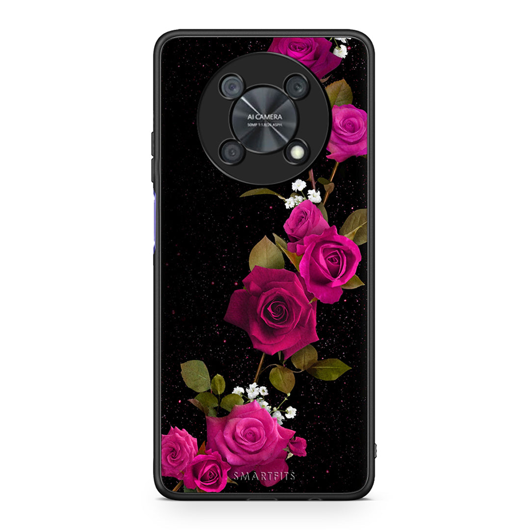 4 - Huawei Nova Y90 Red Roses Flower case, cover, bumper