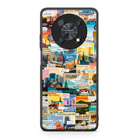 Thumbnail for Huawei Nova Y90 Live To Travel θήκη από τη Smartfits με σχέδιο στο πίσω μέρος και μαύρο περίβλημα | Smartphone case with colorful back and black bezels by Smartfits