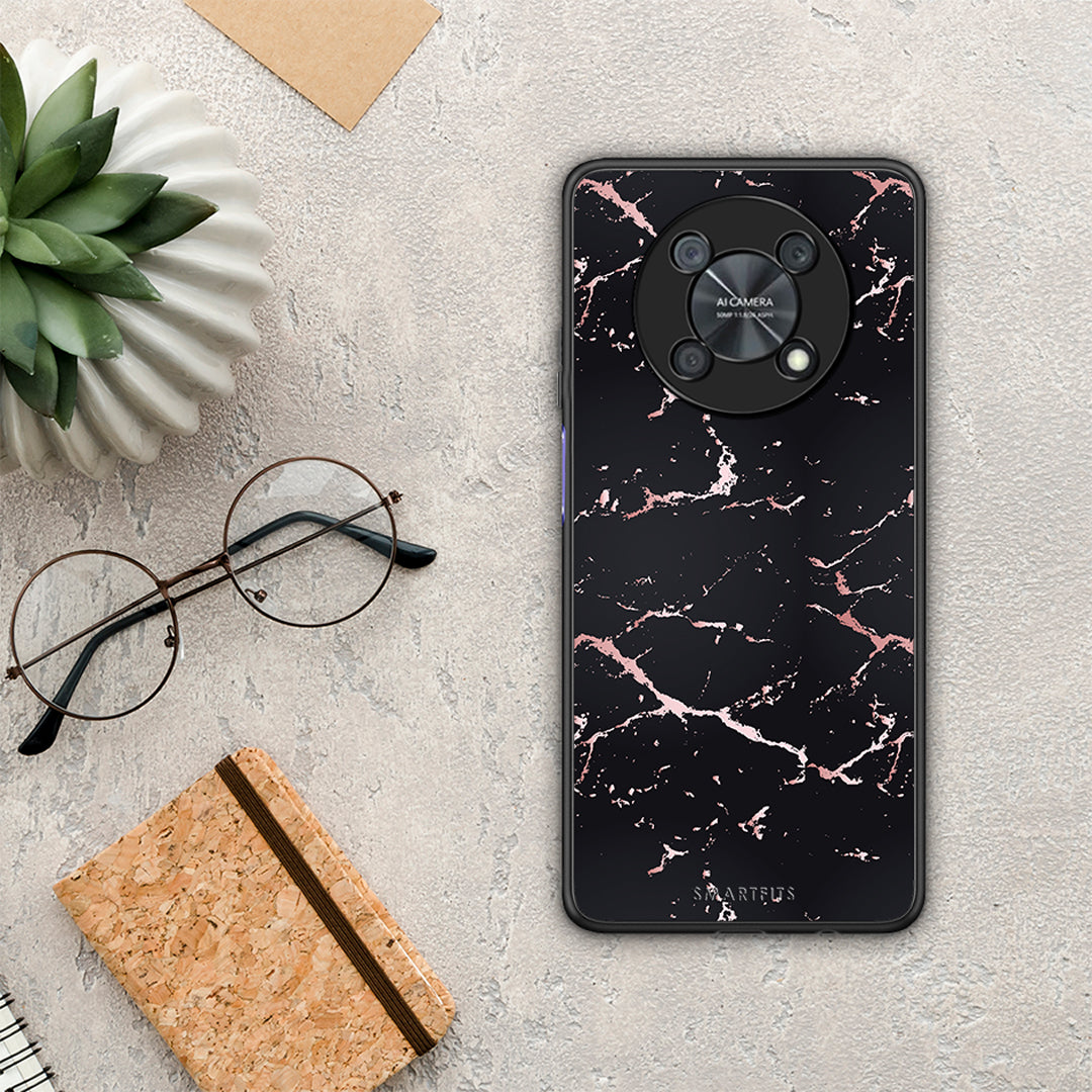Marble Black Rosegold - Huawei Nova Y90 θήκη