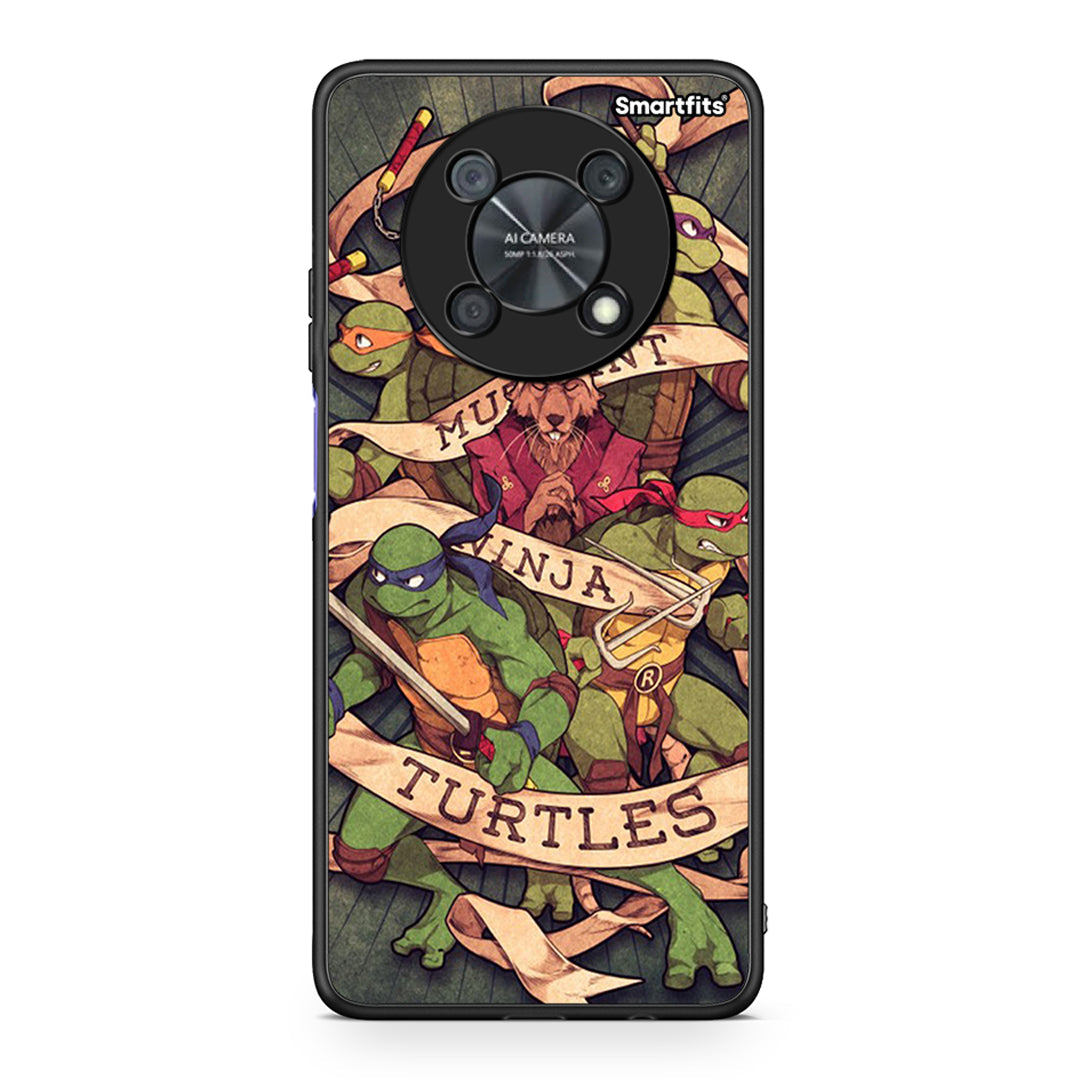Huawei Nova Y90 Ninja Turtles θήκη από τη Smartfits με σχέδιο στο πίσω μέρος και μαύρο περίβλημα | Smartphone case with colorful back and black bezels by Smartfits