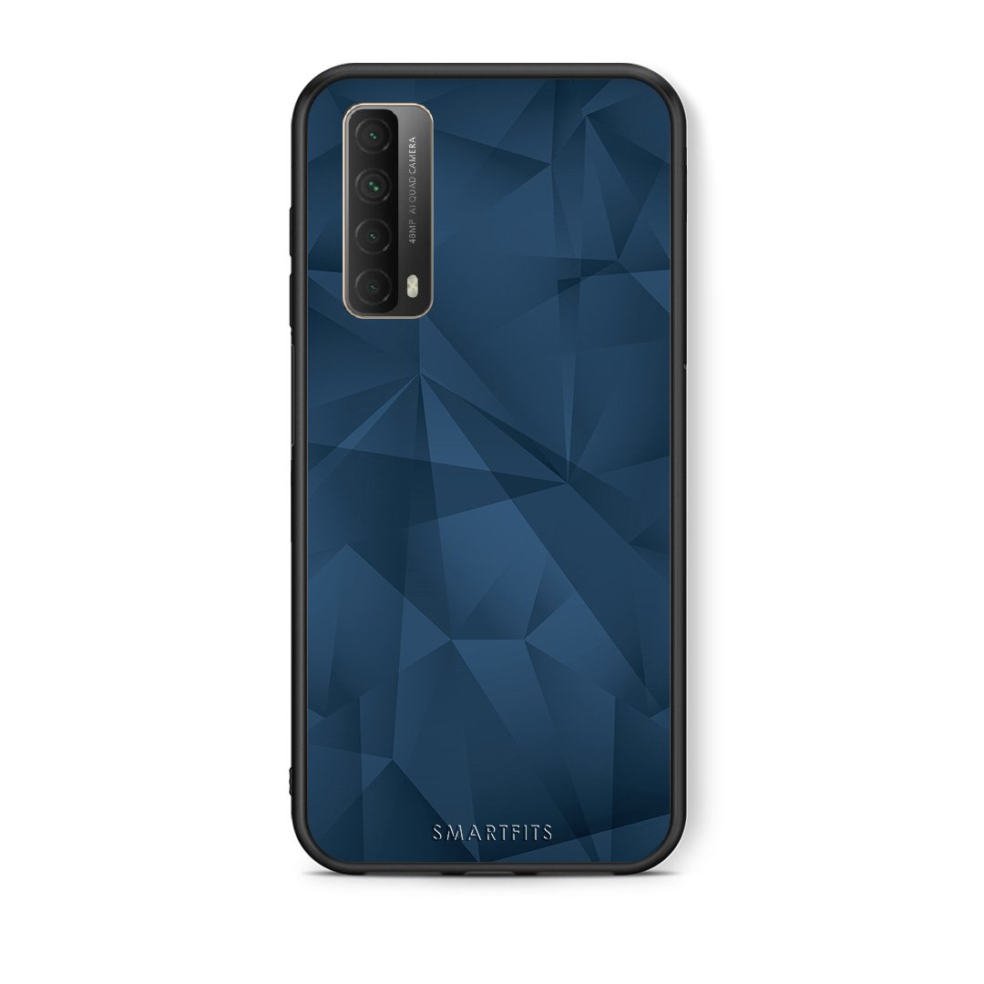 Θήκη Huawei P Smart 2021 Blue Abstract Geometric από τη Smartfits με σχέδιο στο πίσω μέρος και μαύρο περίβλημα | Huawei P Smart 2021 Blue Abstract Geometric case with colorful back and black bezels