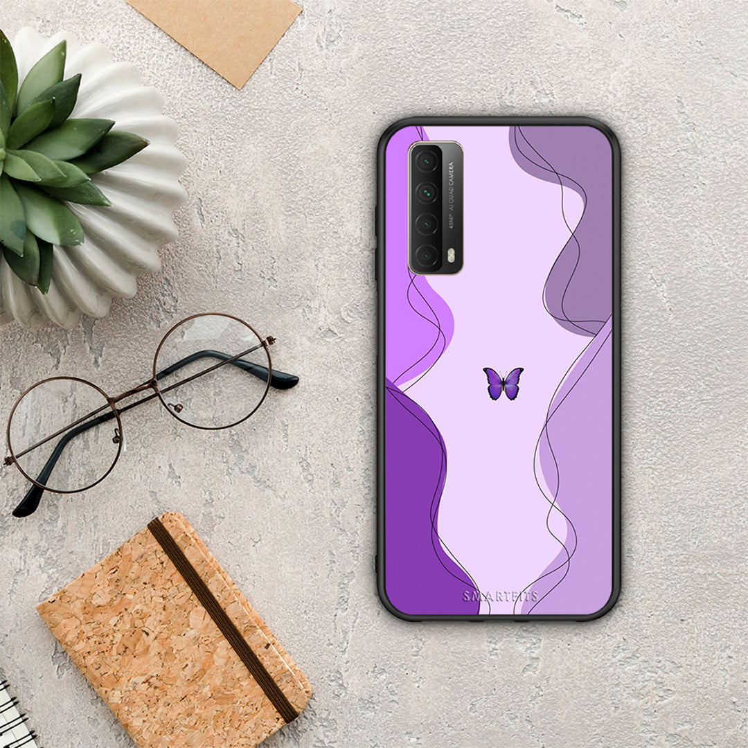 Purple Mariposa - Huawei P Smart 2021 θήκη