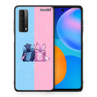 Thumbnail for Θήκη Huawei P Smart 2021 Stitch And Angel από τη Smartfits με σχέδιο στο πίσω μέρος και μαύρο περίβλημα | Huawei P Smart 2021 Stitch And Angel case with colorful back and black bezels