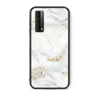 Thumbnail for Θήκη Huawei P Smart 2021 White Gold Marble από τη Smartfits με σχέδιο στο πίσω μέρος και μαύρο περίβλημα | Huawei P Smart 2021 White Gold Marble case with colorful back and black bezels
