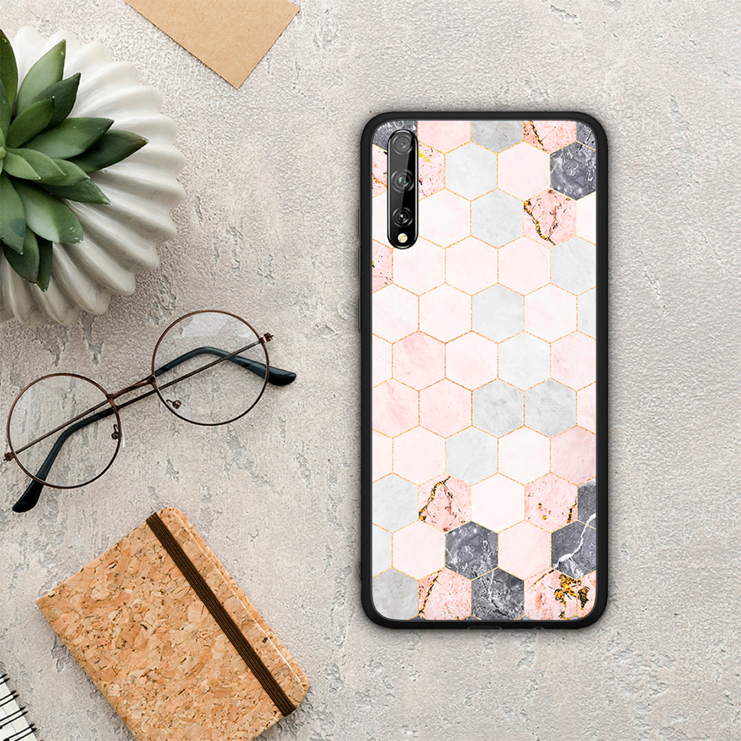 Marble Hexagon Pink - Huawei P Smart S θήκη