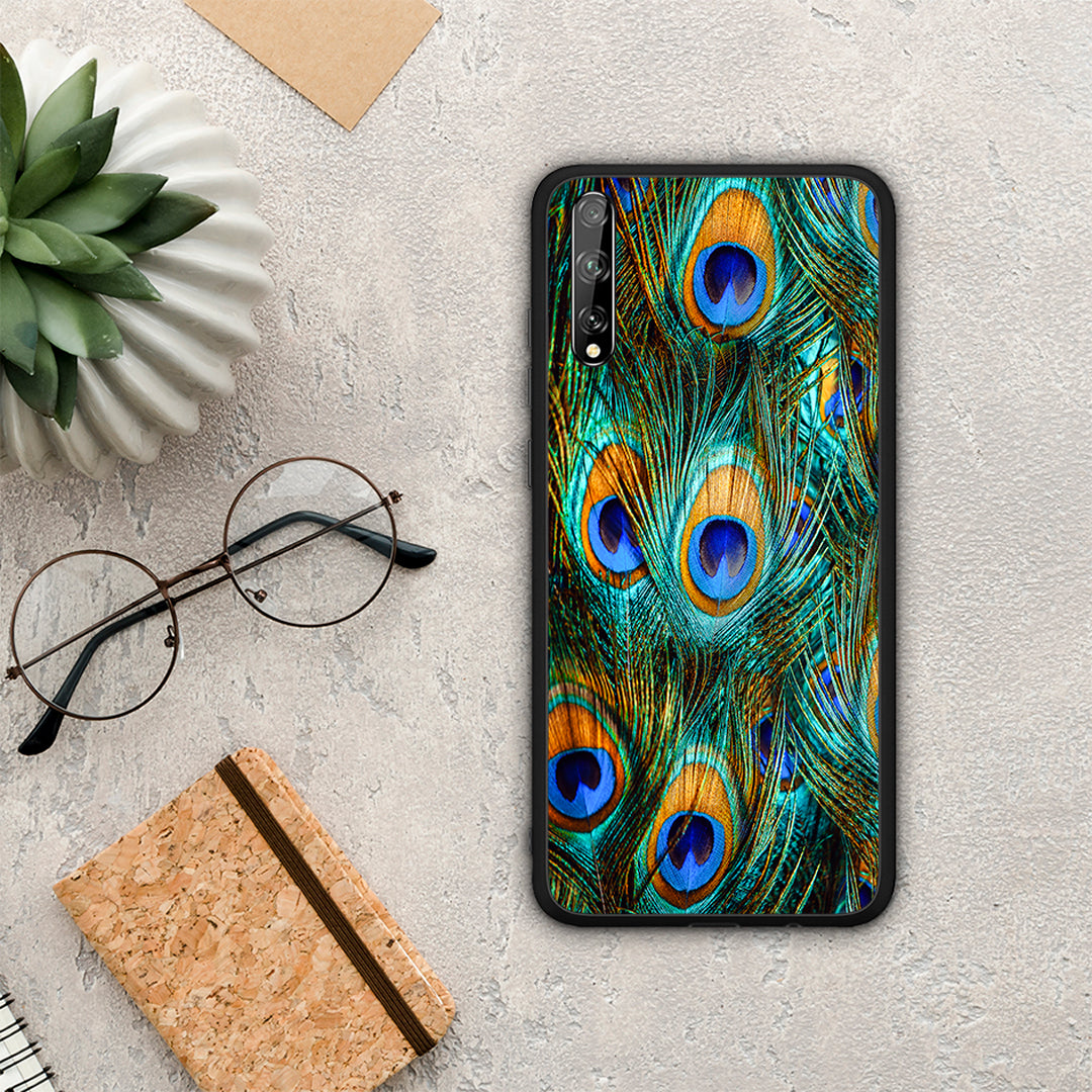 Real Peacock Feathers - Huawei P Smart S θήκη