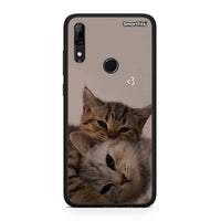 Thumbnail for Huawei P Smart Z Cats In Love Θήκη από τη Smartfits με σχέδιο στο πίσω μέρος και μαύρο περίβλημα | Smartphone case with colorful back and black bezels by Smartfits
