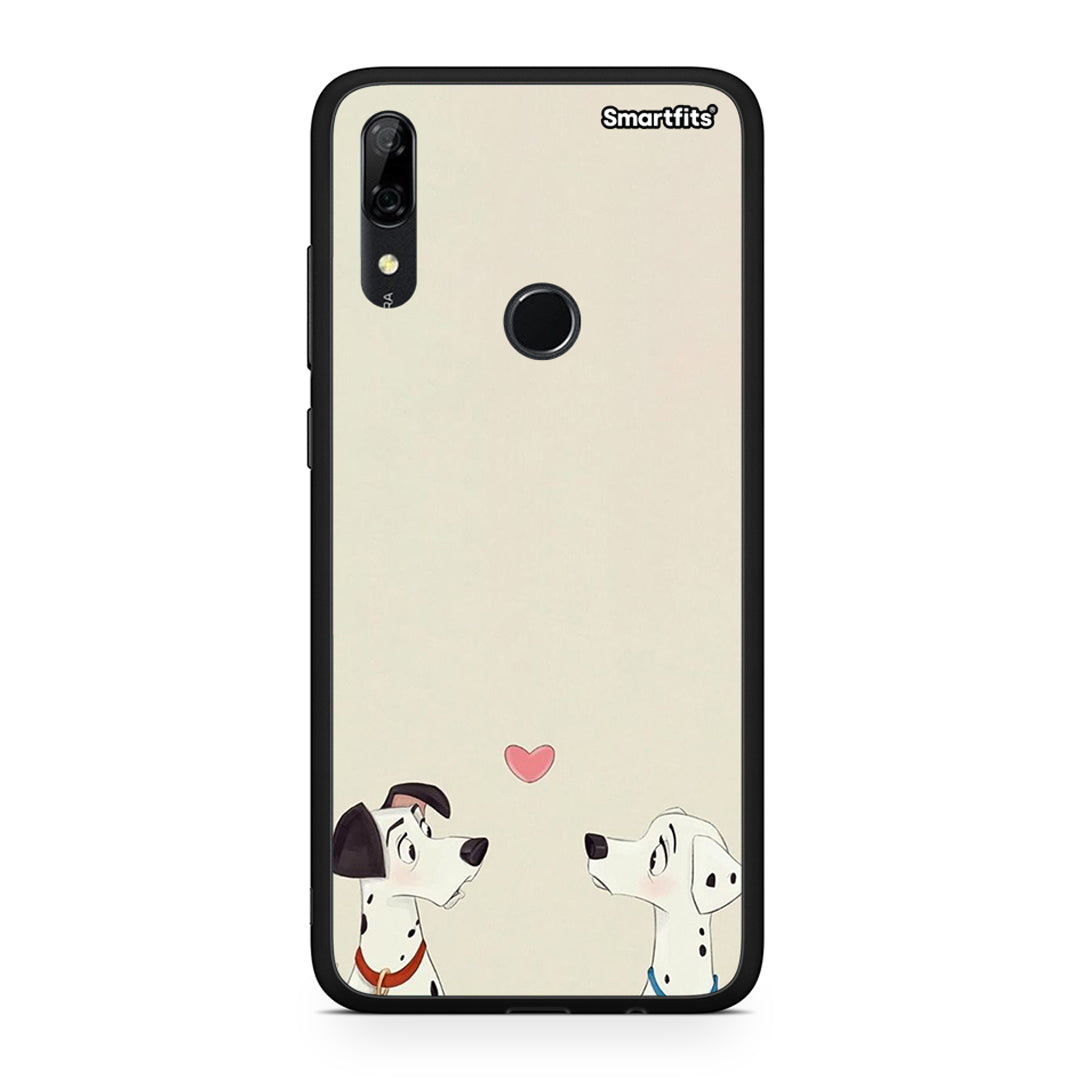 Huawei P Smart Z Dalmatians Love θήκη από τη Smartfits με σχέδιο στο πίσω μέρος και μαύρο περίβλημα | Smartphone case with colorful back and black bezels by Smartfits