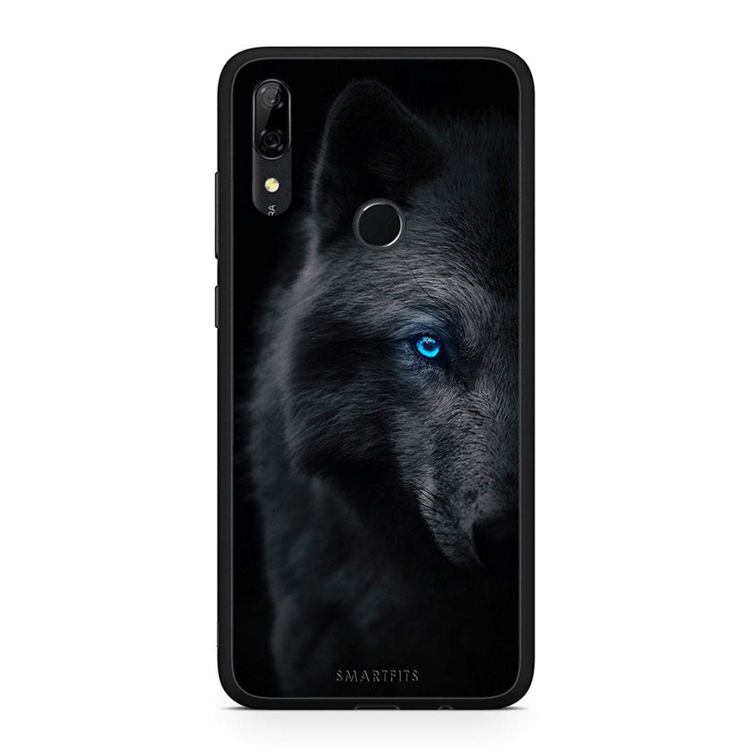 Huawei P Smart Z Dark Wolf θήκη από τη Smartfits με σχέδιο στο πίσω μέρος και μαύρο περίβλημα | Smartphone case with colorful back and black bezels by Smartfits