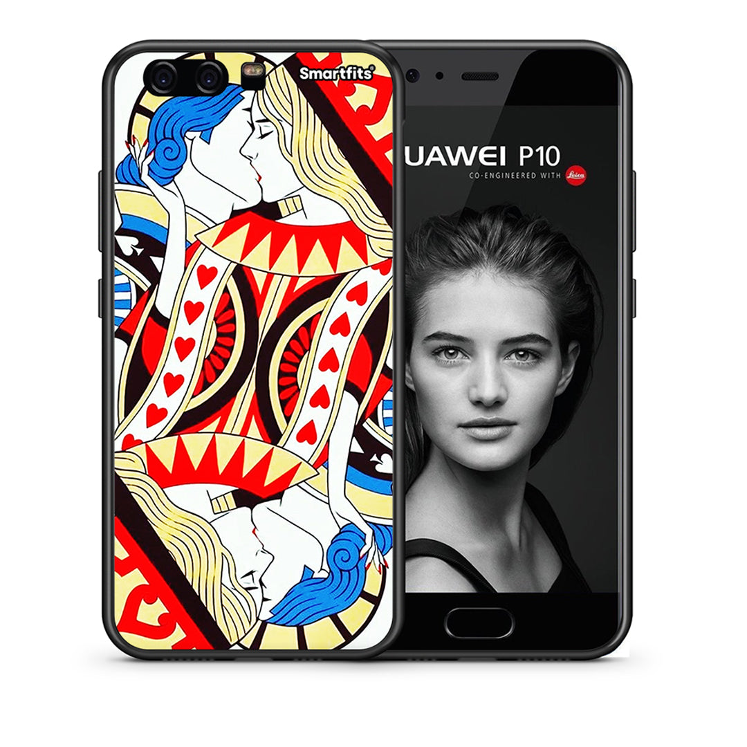 Θήκη Huawei P10 Lite Card Love από τη Smartfits με σχέδιο στο πίσω μέρος και μαύρο περίβλημα | Huawei P10 Lite Card Love case with colorful back and black bezels