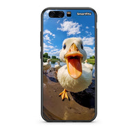 Thumbnail for Huawei P10 Lite Duck Face θήκη από τη Smartfits με σχέδιο στο πίσω μέρος και μαύρο περίβλημα | Smartphone case with colorful back and black bezels by Smartfits