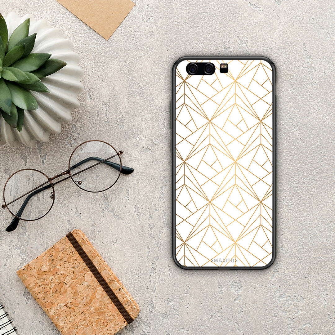 Geometric Luxury White - Huawei P10 Lite θήκη