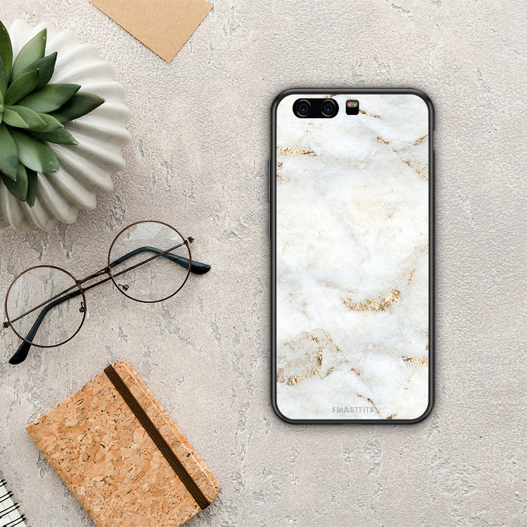 White Gold Marble - Huawei P10 Lite θήκη