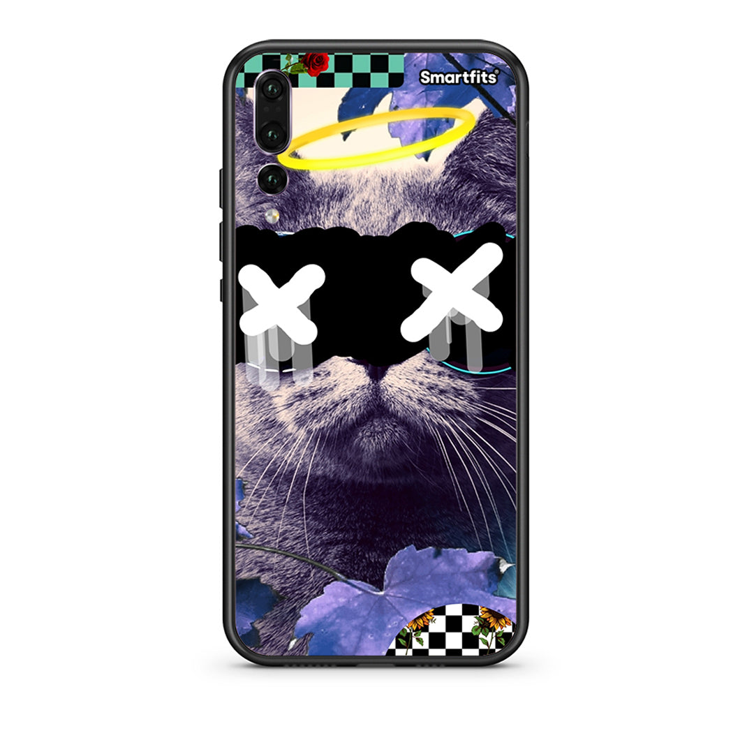 huawei p20 pro Cat Collage θήκη από τη Smartfits με σχέδιο στο πίσω μέρος και μαύρο περίβλημα | Smartphone case with colorful back and black bezels by Smartfits