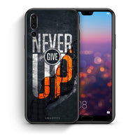 Thumbnail for Θήκη Αγίου Βαλεντίνου Huawei P20 Pro Never Give Up από τη Smartfits με σχέδιο στο πίσω μέρος και μαύρο περίβλημα | Huawei P20 Pro Never Give Up case with colorful back and black bezels