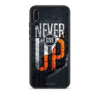 Thumbnail for huawei p20 pro Never Give Up Θήκη Αγίου Βαλεντίνου από τη Smartfits με σχέδιο στο πίσω μέρος και μαύρο περίβλημα | Smartphone case with colorful back and black bezels by Smartfits