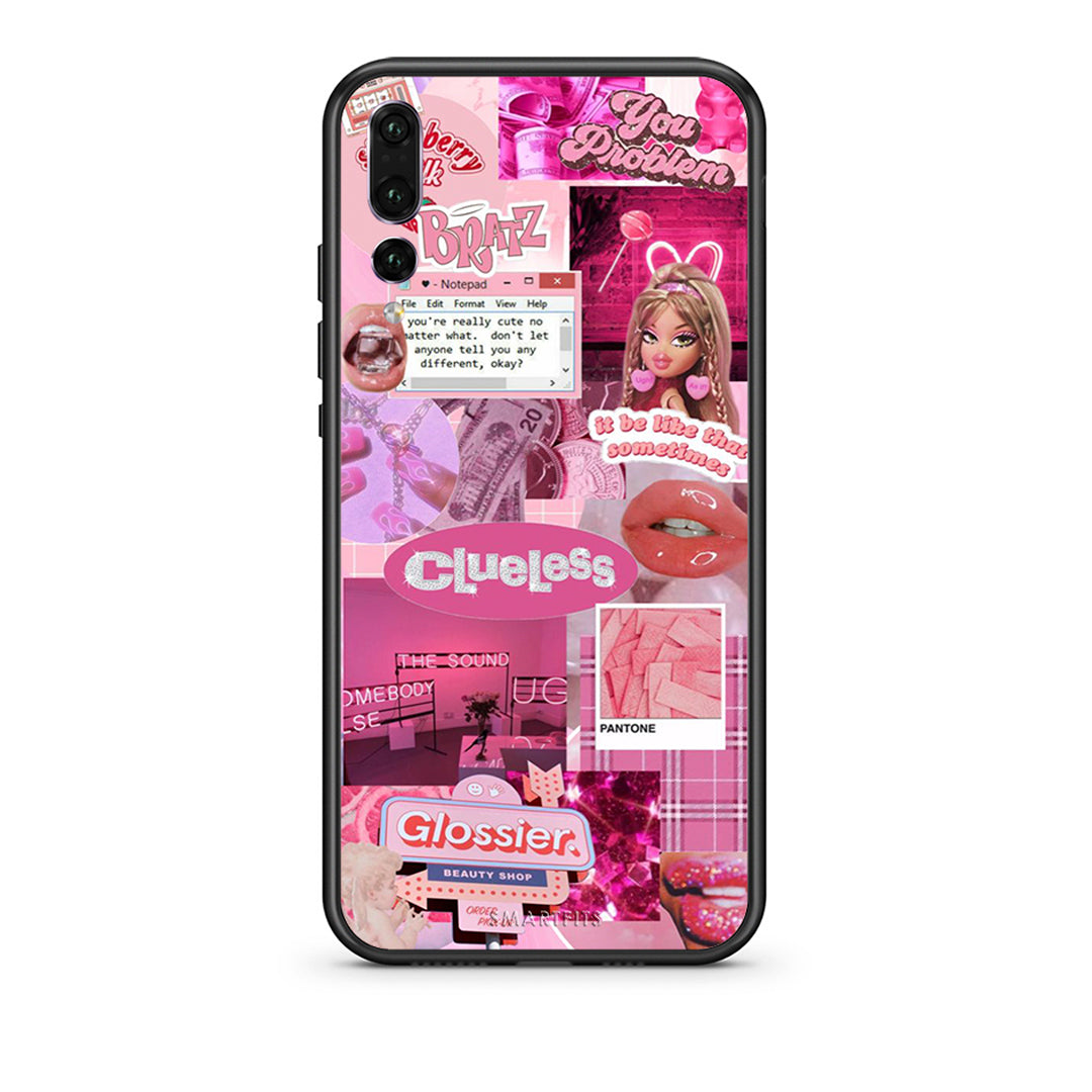 huawei p20 pro Pink Love Θήκη Αγίου Βαλεντίνου από τη Smartfits με σχέδιο στο πίσω μέρος και μαύρο περίβλημα | Smartphone case with colorful back and black bezels by Smartfits