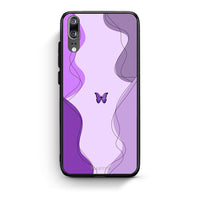 Thumbnail for Huawei P20 Purple Mariposa Θήκη Αγίου Βαλεντίνου από τη Smartfits με σχέδιο στο πίσω μέρος και μαύρο περίβλημα | Smartphone case with colorful back and black bezels by Smartfits