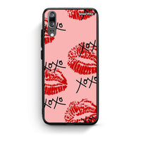 Thumbnail for Huawei P20 XOXO Lips θήκη από τη Smartfits με σχέδιο στο πίσω μέρος και μαύρο περίβλημα | Smartphone case with colorful back and black bezels by Smartfits
