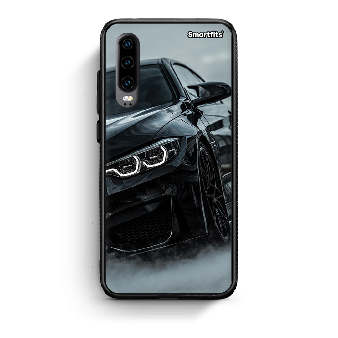 Huawei P30 Black BMW θήκη από τη Smartfits με σχέδιο στο πίσω μέρος και μαύρο περίβλημα | Smartphone case with colorful back and black bezels by Smartfits