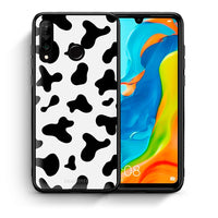 Thumbnail for Θήκη Huawei P30 Lite Cow Print από τη Smartfits με σχέδιο στο πίσω μέρος και μαύρο περίβλημα | Huawei P30 Lite Cow Print case with colorful back and black bezels