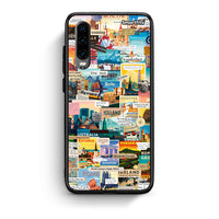 Thumbnail for Huawei P30 Live To Travel θήκη από τη Smartfits με σχέδιο στο πίσω μέρος και μαύρο περίβλημα | Smartphone case with colorful back and black bezels by Smartfits