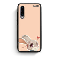 Thumbnail for Huawei P30 Nick Wilde And Judy Hopps Love 2 θήκη από τη Smartfits με σχέδιο στο πίσω μέρος και μαύρο περίβλημα | Smartphone case with colorful back and black bezels by Smartfits