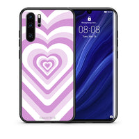 Thumbnail for Θήκη Huawei P30 Pro Lilac Hearts από τη Smartfits με σχέδιο στο πίσω μέρος και μαύρο περίβλημα | Huawei P30 Pro Lilac Hearts case with colorful back and black bezels