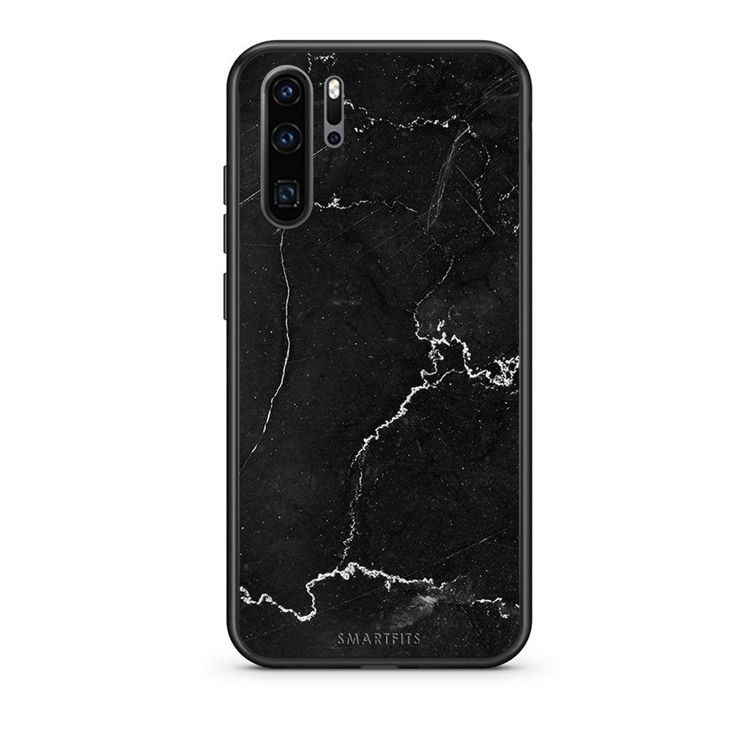 Huawei P30 Pro Marble Black θήκη από τη Smartfits με σχέδιο στο πίσω μέρος και μαύρο περίβλημα | Smartphone case with colorful back and black bezels by Smartfits
