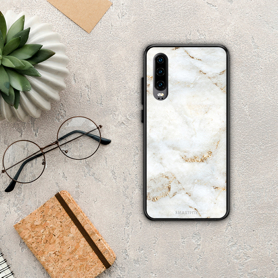 White Gold Marble - Huawei P30 θήκη