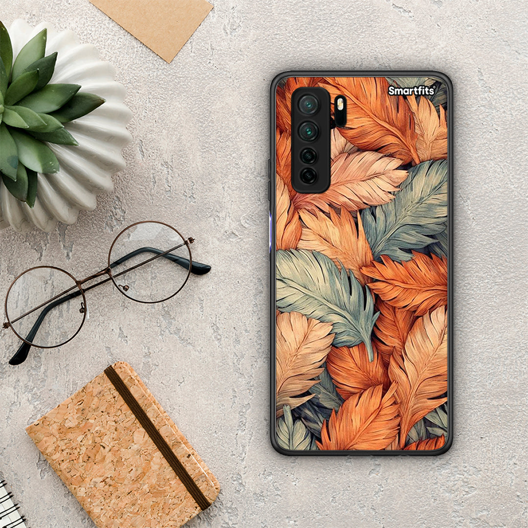 Θήκη Huawei P40 Lite 5G Autumn Leaves από τη Smartfits με σχέδιο στο πίσω μέρος και μαύρο περίβλημα | Huawei P40 Lite 5G Autumn Leaves Case with Colorful Back and Black Bezels