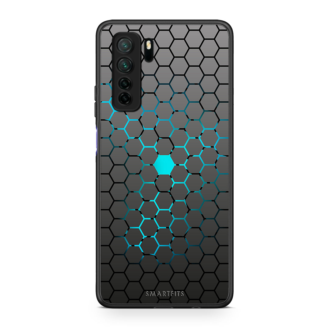 Θήκη Huawei P40 Lite 5G Geometric Hexagonal από τη Smartfits με σχέδιο στο πίσω μέρος και μαύρο περίβλημα | Huawei P40 Lite 5G Geometric Hexagonal Case with Colorful Back and Black Bezels
