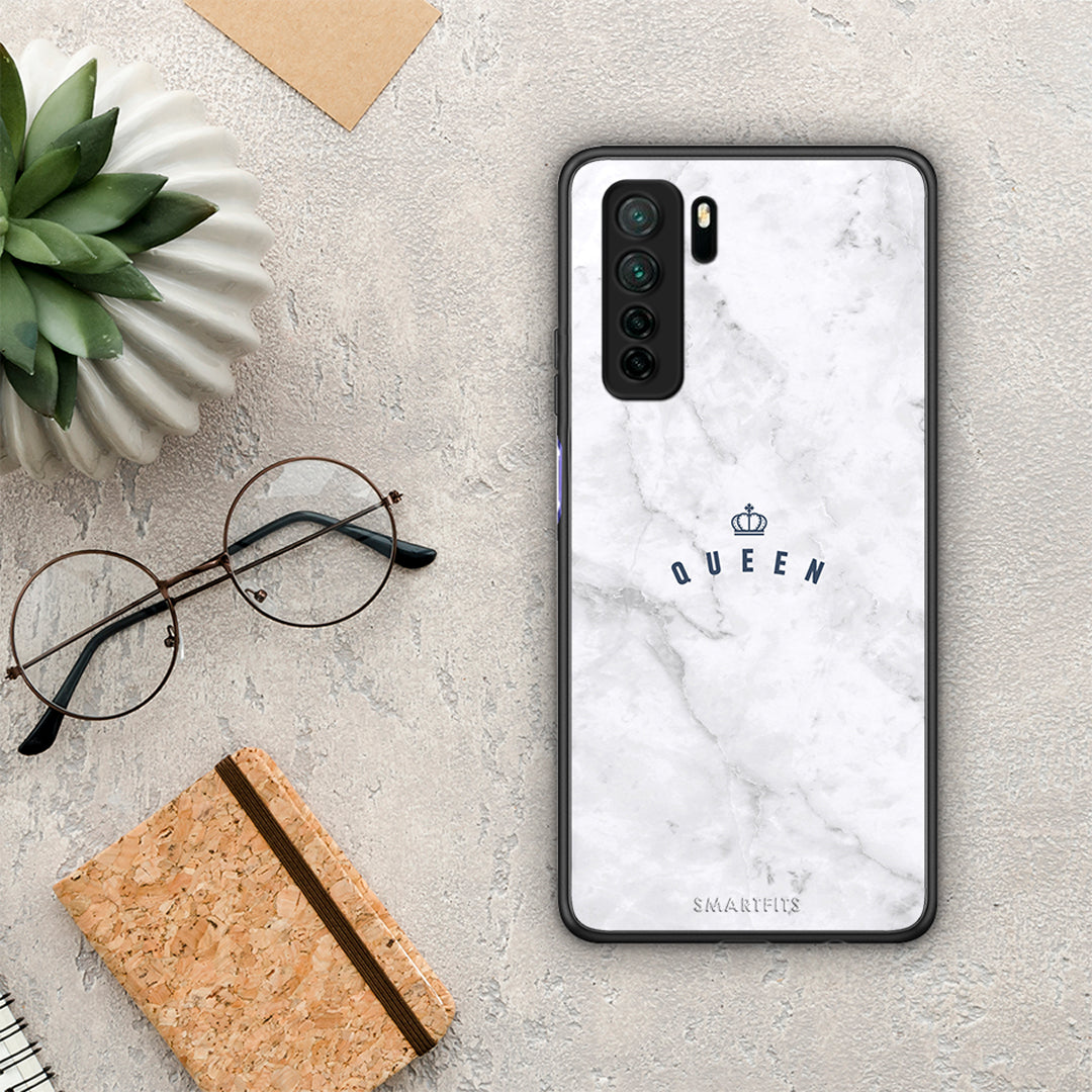 Θήκη Huawei P40 Lite 5G Marble Queen από τη Smartfits με σχέδιο στο πίσω μέρος και μαύρο περίβλημα | Huawei P40 Lite 5G Marble Queen Case with Colorful Back and Black Bezels