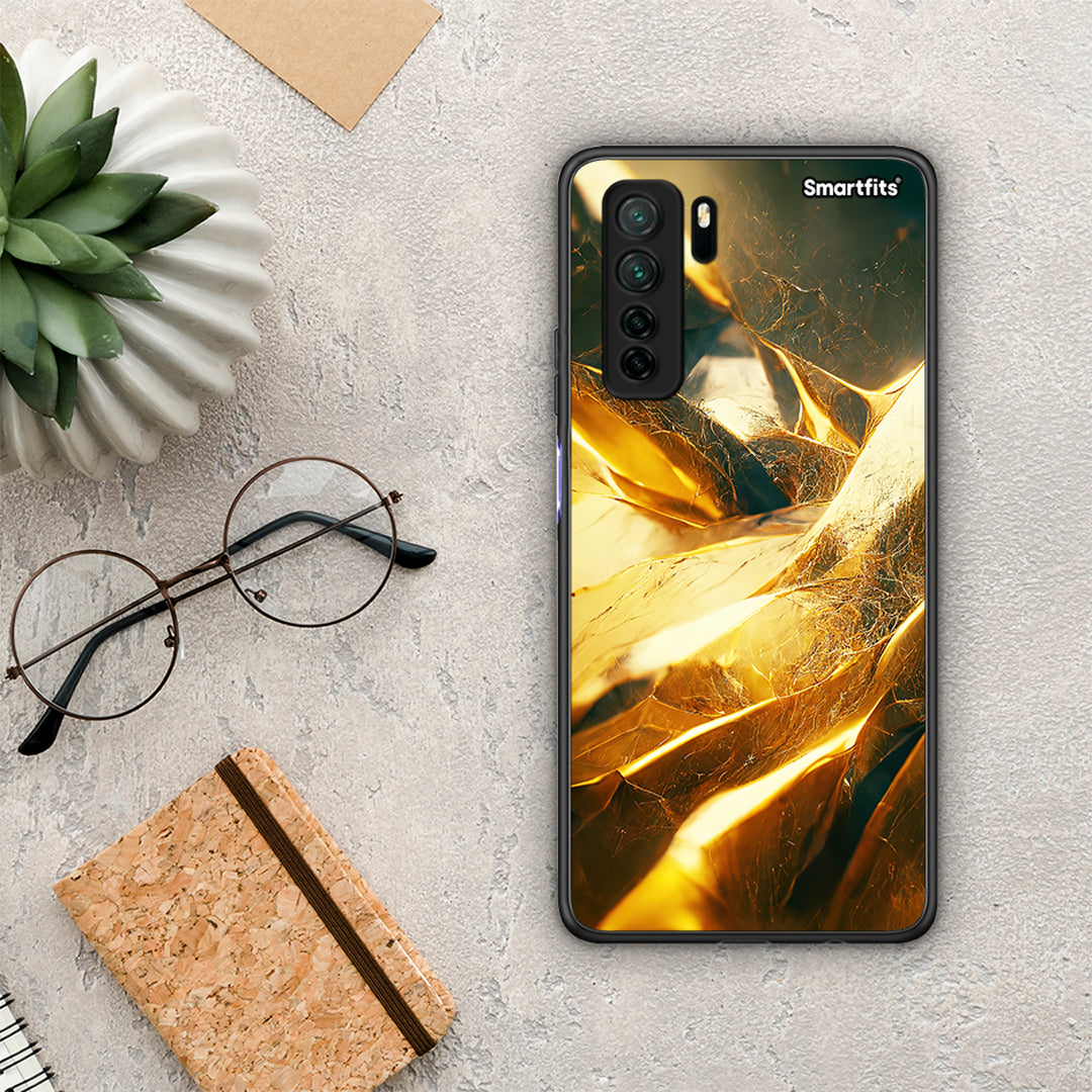 Θήκη Huawei P40 Lite 5G Real Gold από τη Smartfits με σχέδιο στο πίσω μέρος και μαύρο περίβλημα | Huawei P40 Lite 5G Real Gold Case with Colorful Back and Black Bezels