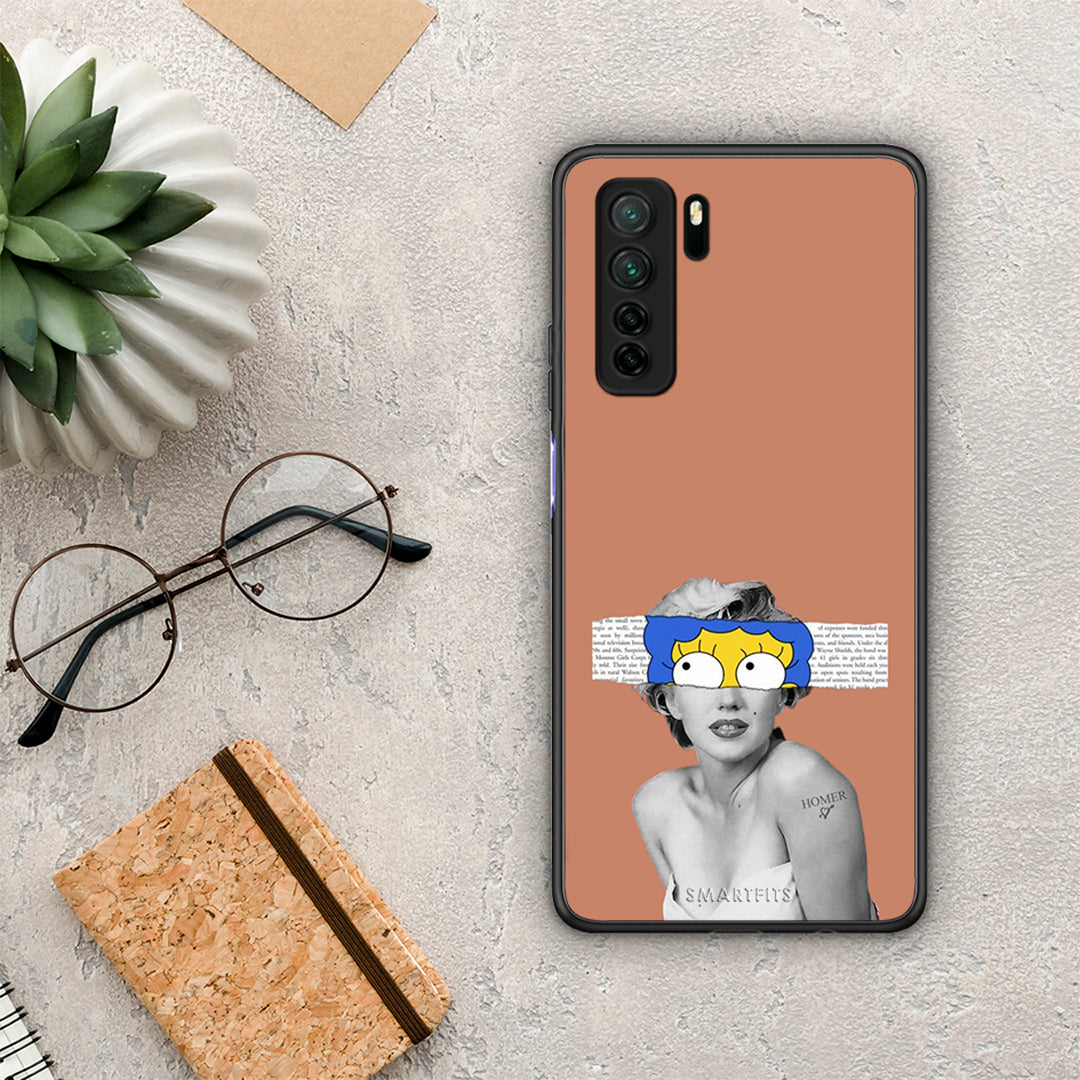 Θήκη Huawei P40 Lite 5G Sim Merilyn από τη Smartfits με σχέδιο στο πίσω μέρος και μαύρο περίβλημα | Huawei P40 Lite 5G Sim Merilyn Case with Colorful Back and Black Bezels