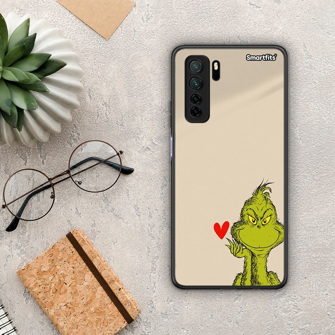 Θήκη Huawei P40 Lite 5G Xmas Grinch από τη Smartfits με σχέδιο στο πίσω μέρος και μαύρο περίβλημα | Huawei P40 Lite 5G Xmas Grinch Case with Colorful Back and Black Bezels