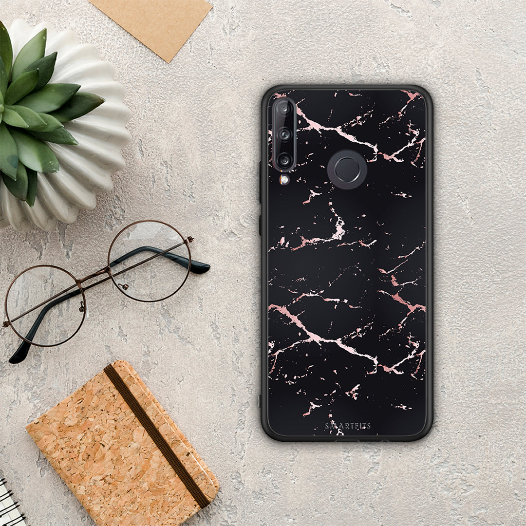 Marble Black Rosegold - Huawei P40 Lite E θήκη