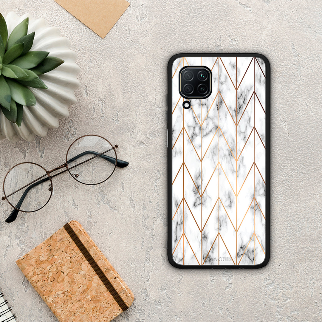 Marble Gold Geometric - Huawei P40 Lite θήκη