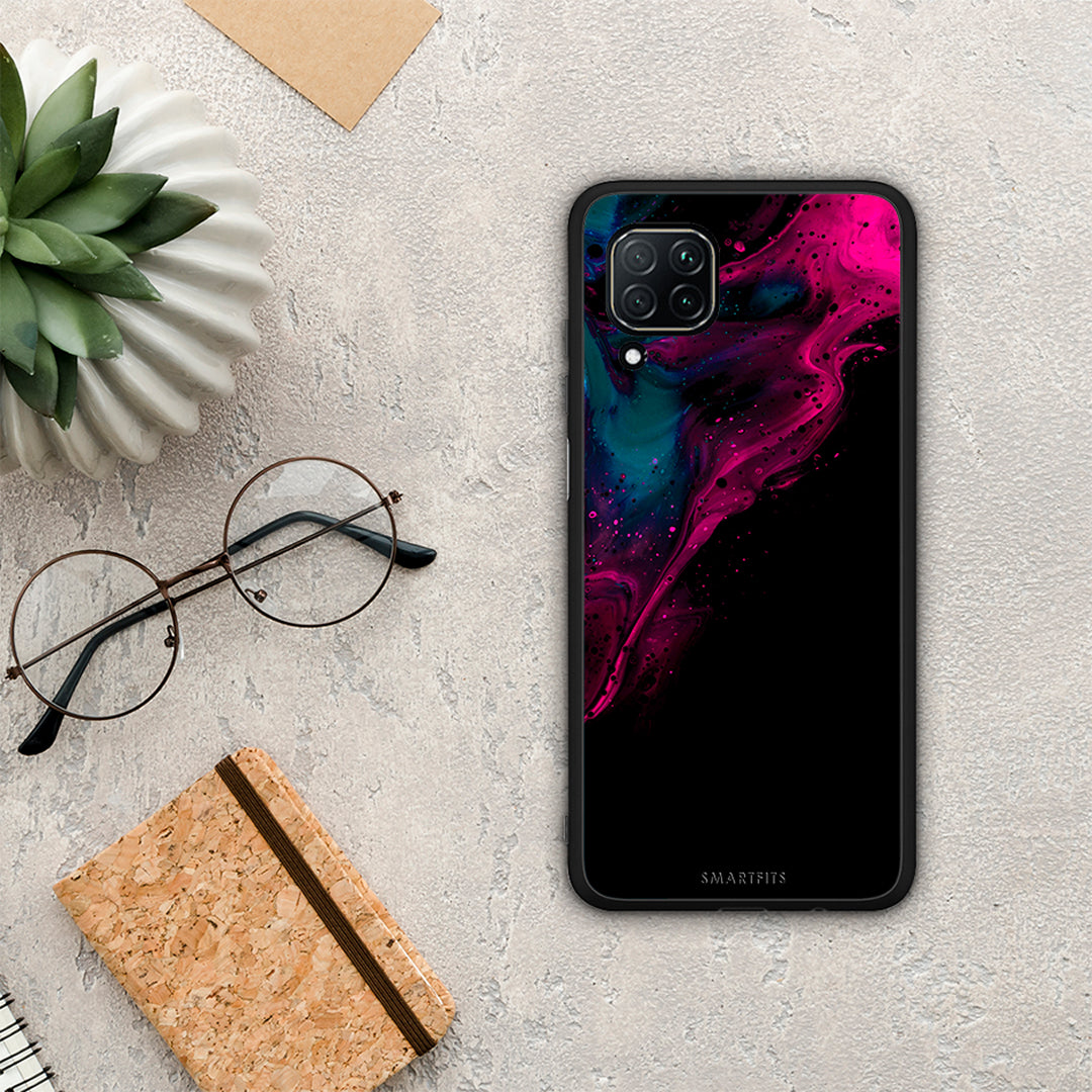 Watercolor Pink Black - Huawei P40 Lite θήκη